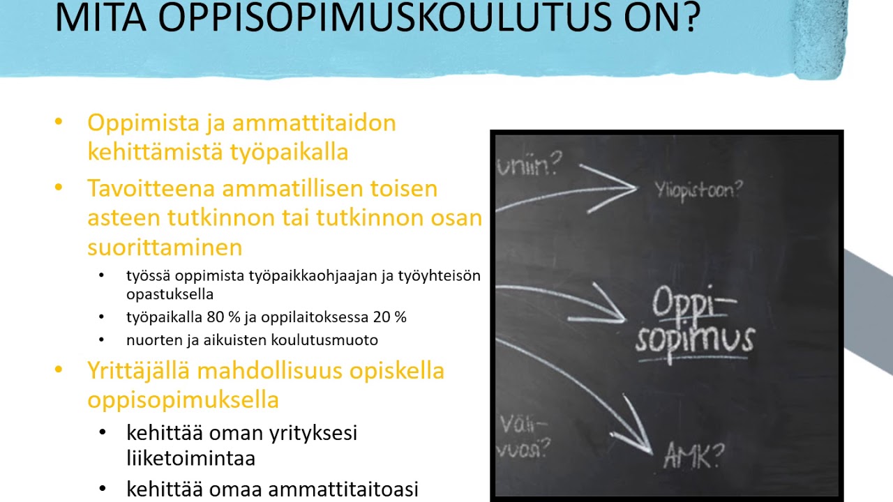 Mit&auml; - oppisopimus?