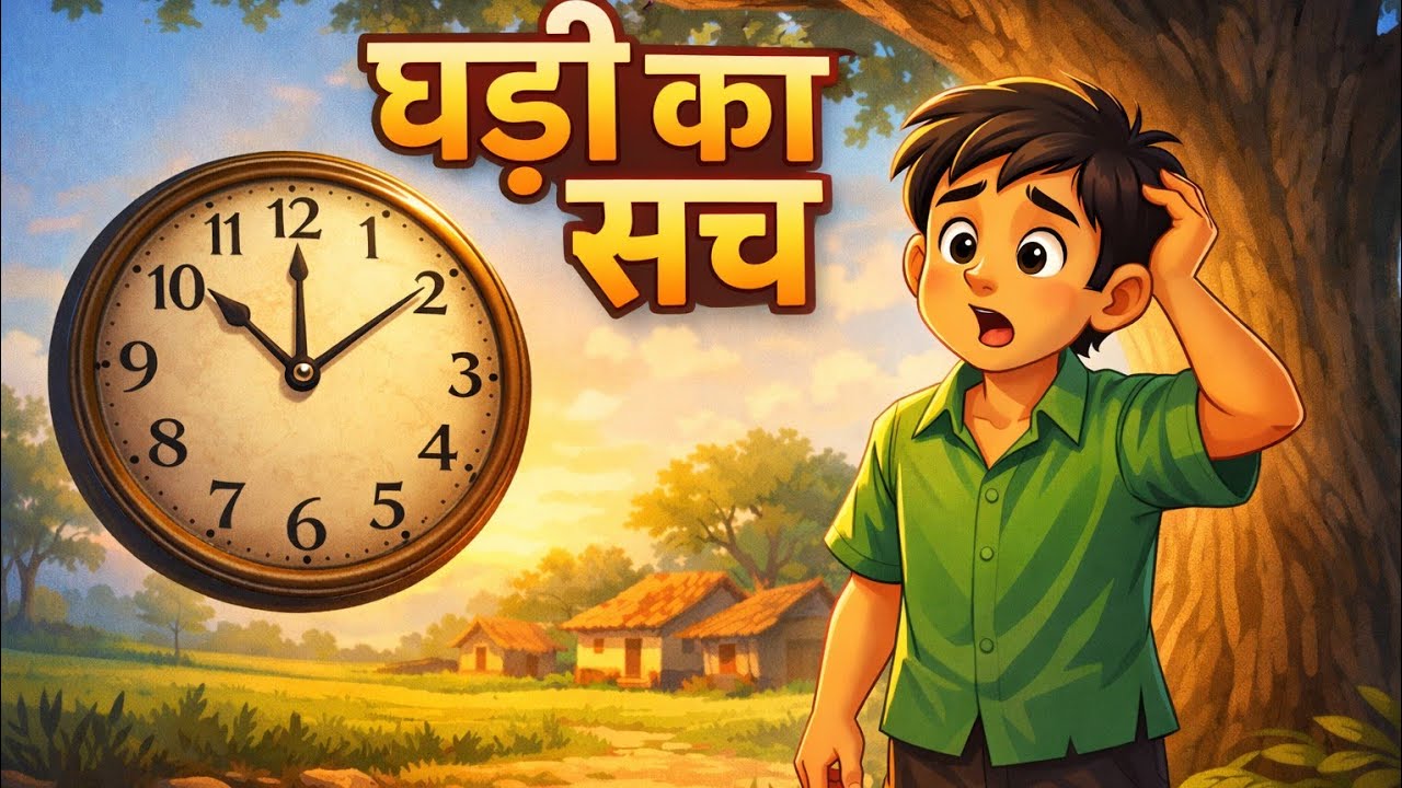 घड़ी का सच | Ghadi Ka Sach | Hindi Kahani | Moral stories | Cartoon story 
