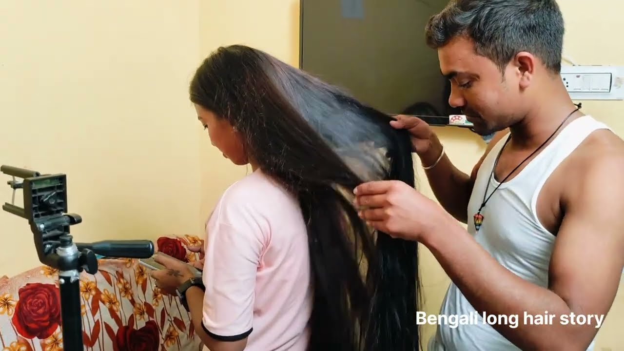 Most requested Hair smelling Video|| Long hair dance|| #bengalilonghair