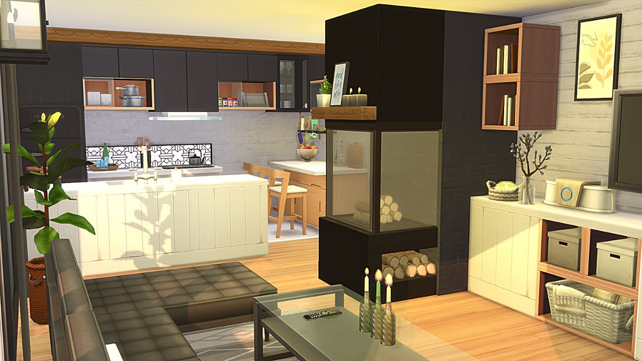 COTTAGE LIVING APARTMENT (1312 21 Chic Street)  🌆 Sims 4 Speed Build Stop Motion (NO CC)
