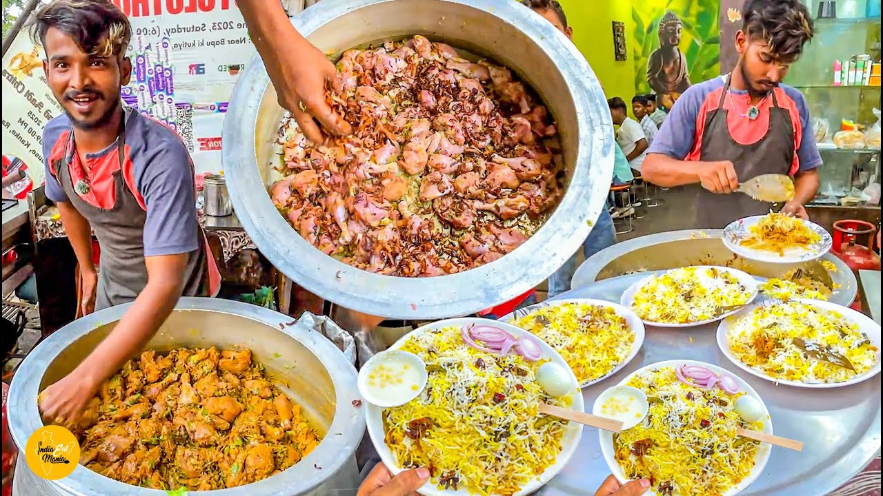 Jharkhandi Style Cheapest Hyderabadi Chicken Biryani In Ranchi Rs. 80/- Only l Ranchi Street Food