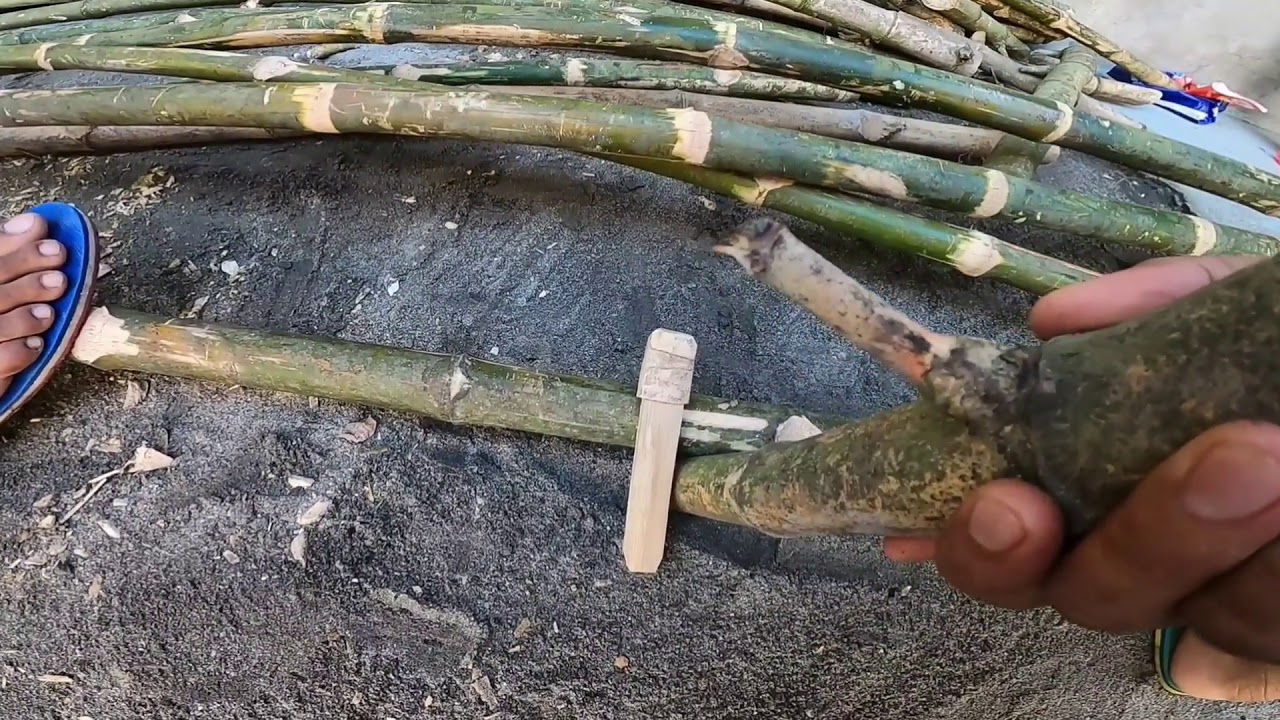 PART 1 OF 2  PAANO MAG UNAT O MAG TUWID NG BALUKTOT NA KAWAYAN/ PAG GAWA NG PAKO AT TAROBO