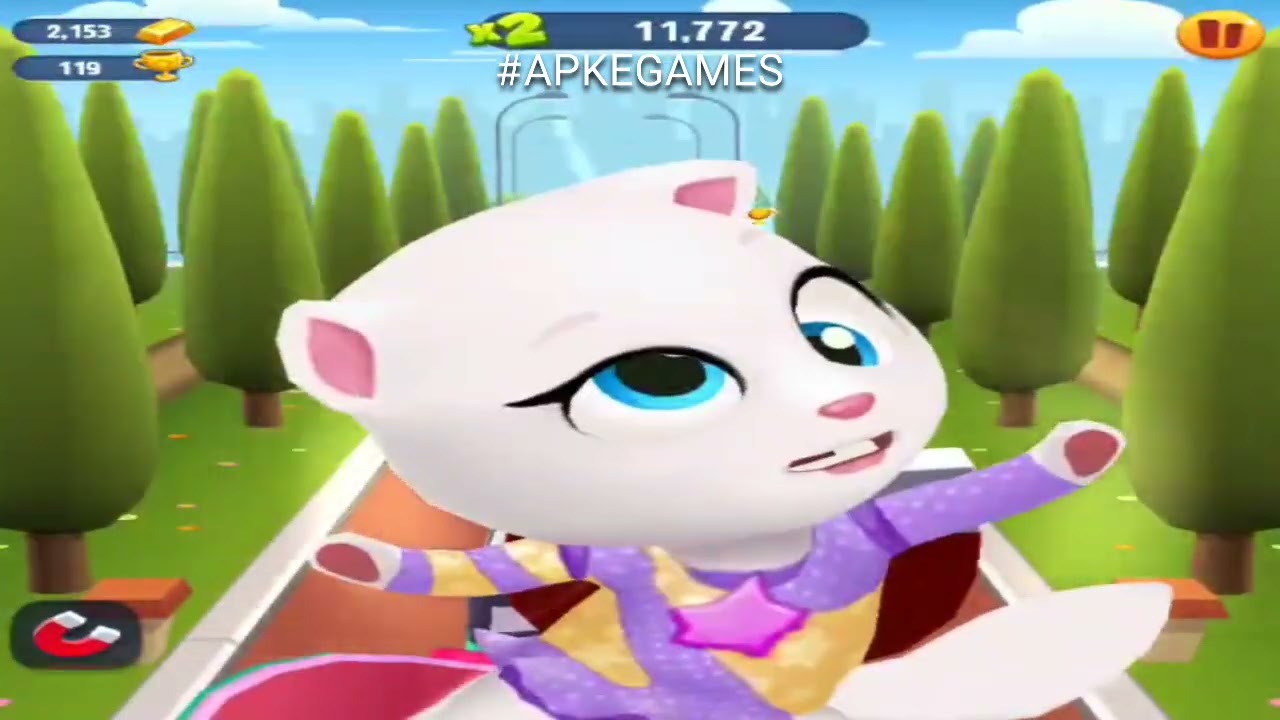 Talking Tom Gold Run Summer of Sports event Gymnast Angela vs Roy Raccoon Gameplay Android ios