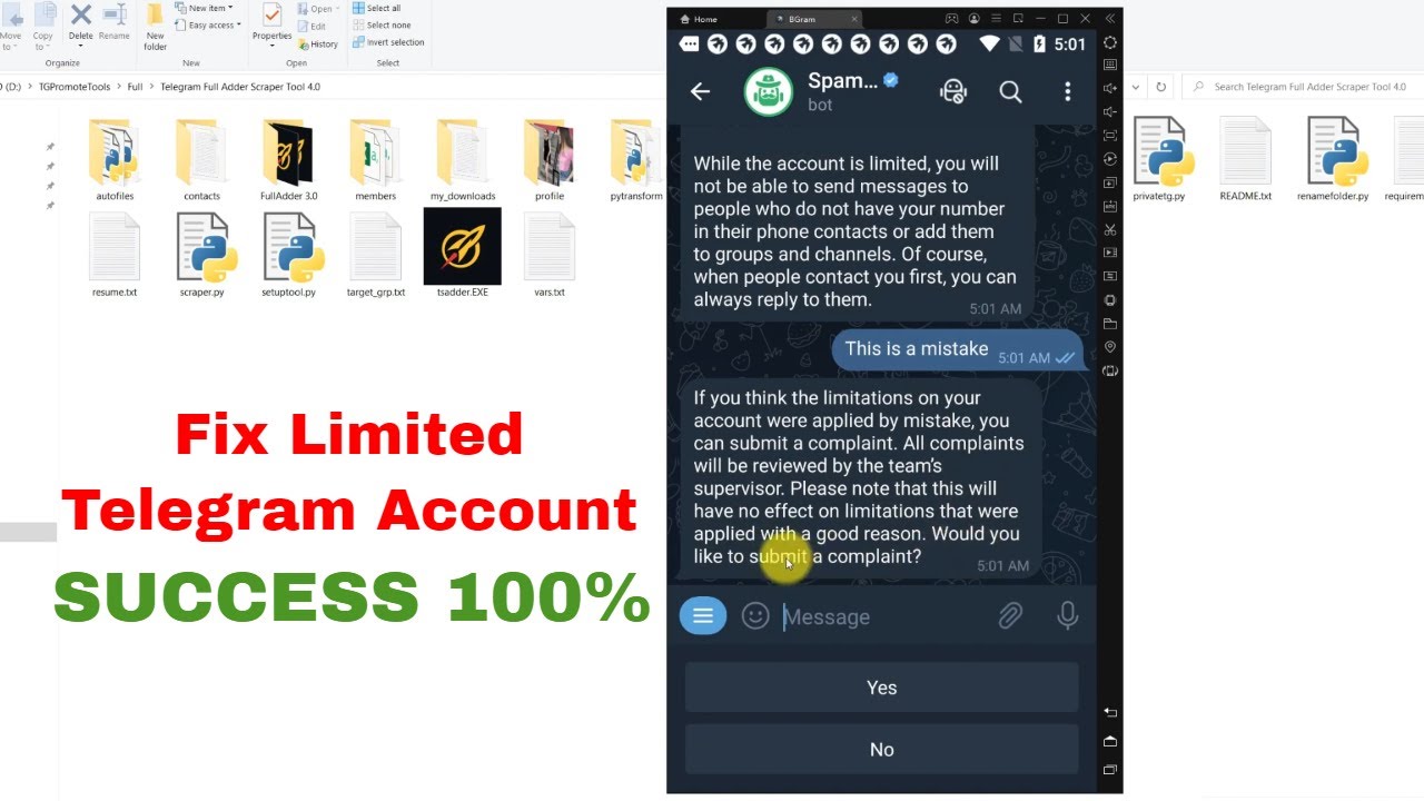 របៀប Remove Spam ក្នុង Telegram Account ដើម្បីដោះ Fix Limited Telegram Accounts 2023