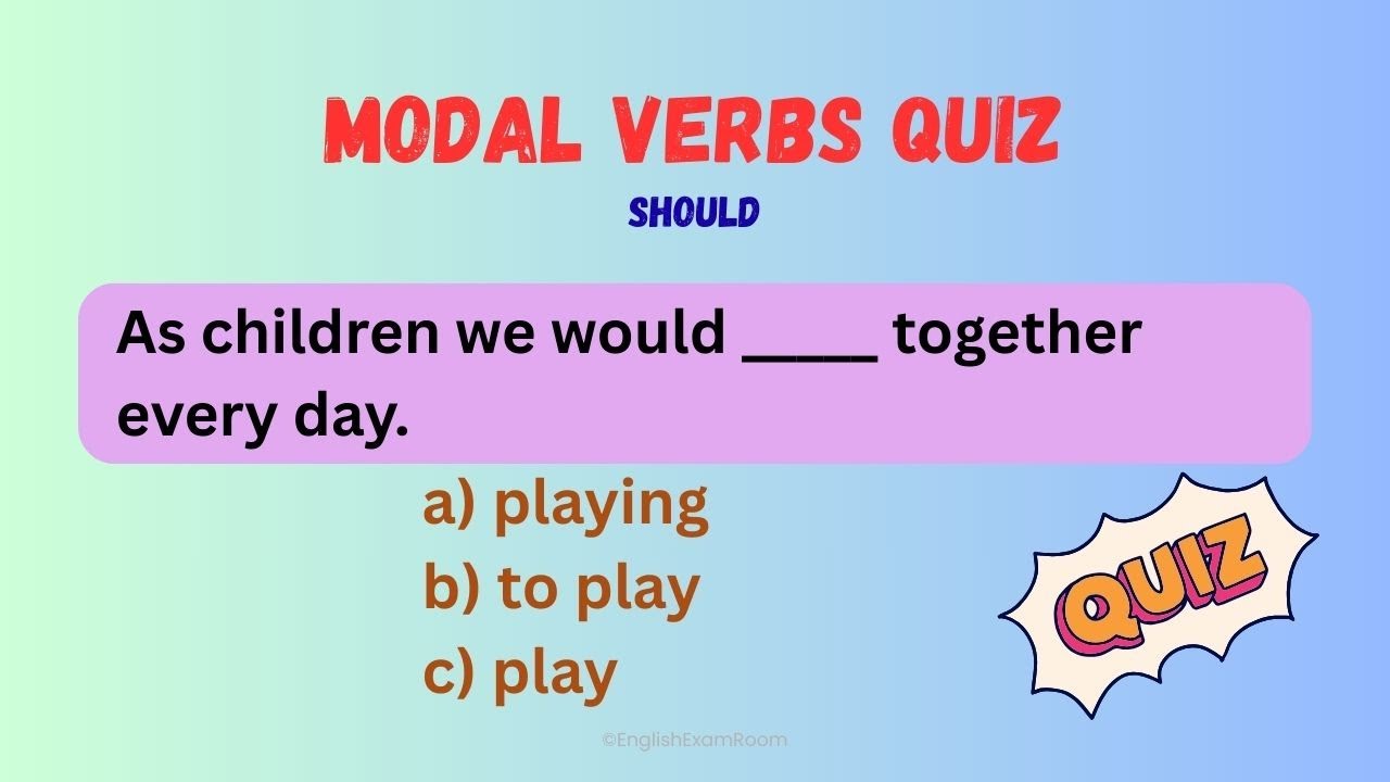 Modals Quiz &ndash; Would | English Grammar Practice | English Exam Room