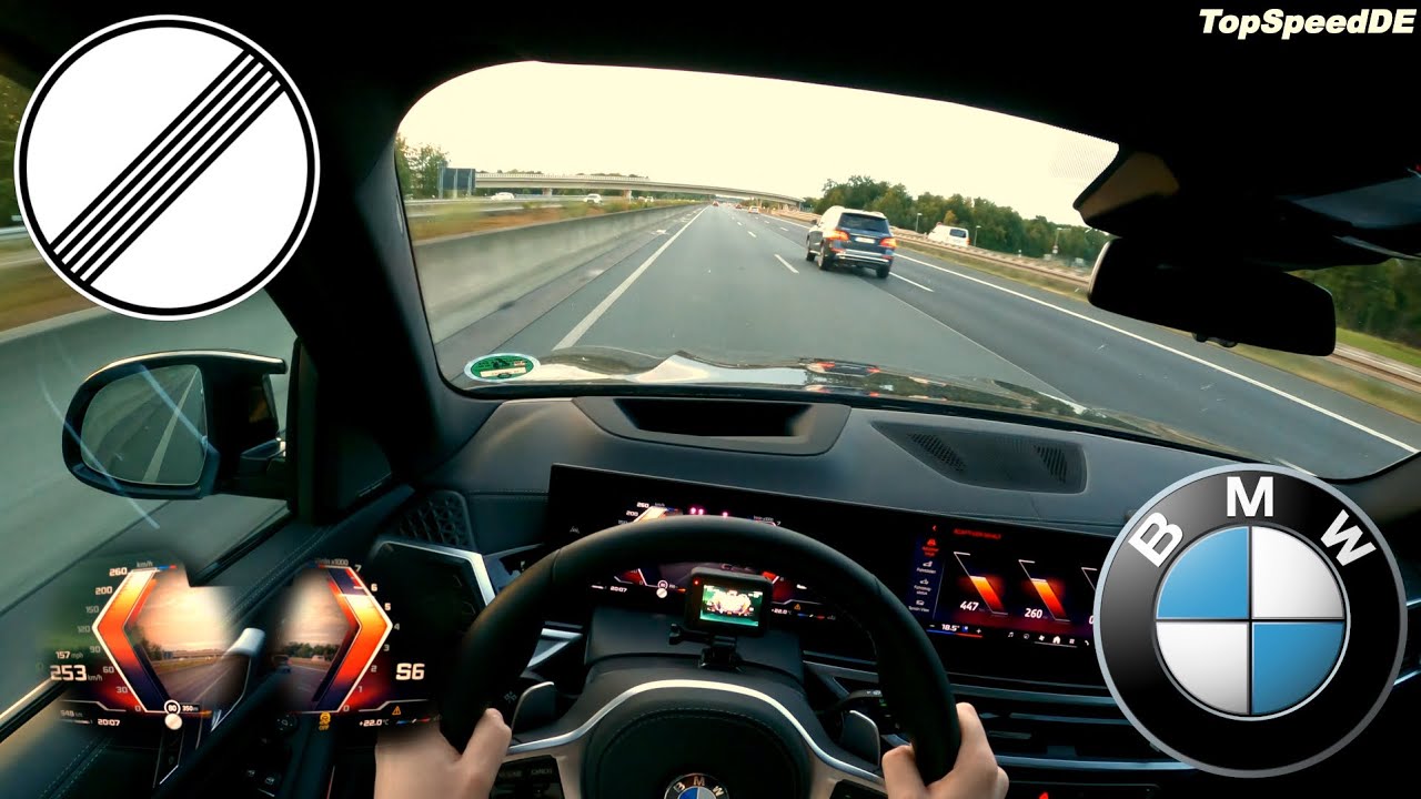BMW X5 M60i V8 530HP POV *TOPSPEED* DRIVE ON AUTOBAHN / EXHAUST SOUND & FLY-BYS
