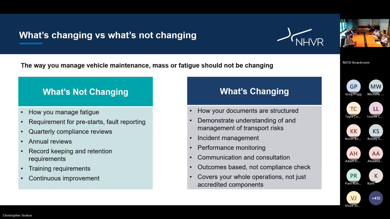 HVNL Reform Industry Webinar - Accreditation and Safety Management Systems (SMS) - Session 1