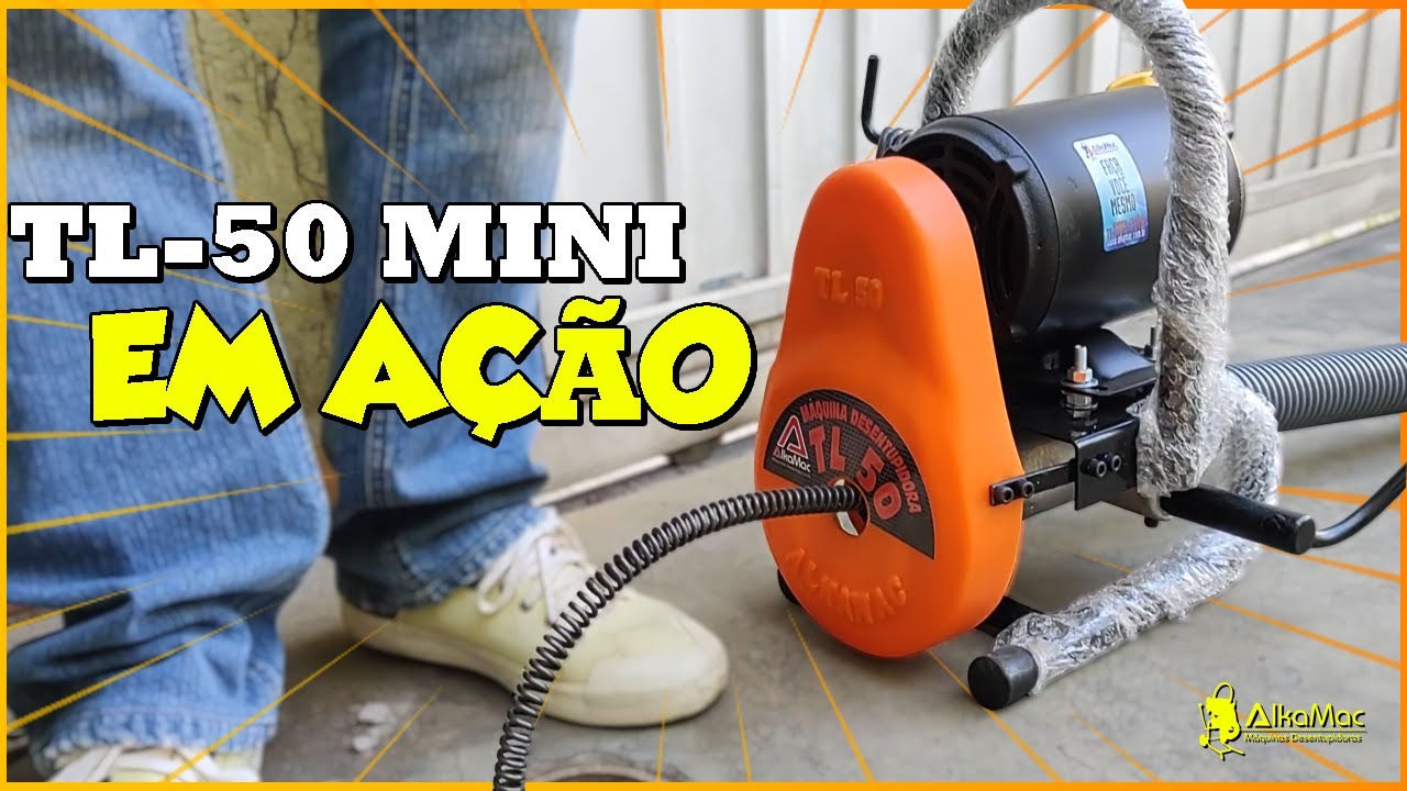TL-50 MINI -  Como usar uma máquina desentupidora elétrica 