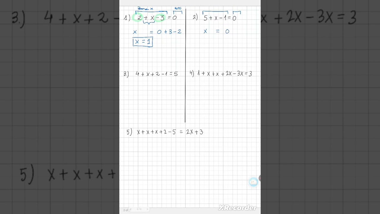Examen ECUACIONES PRIMER GRADO BÁSICAS parte 1