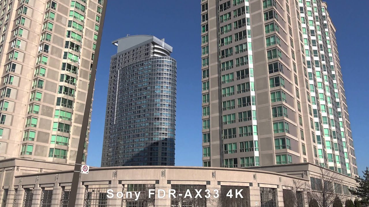 Panasonic FZ1000 VS Sony FDR-AX33,,,4K Video Comparison,,,Highway 401 Toronto Canada