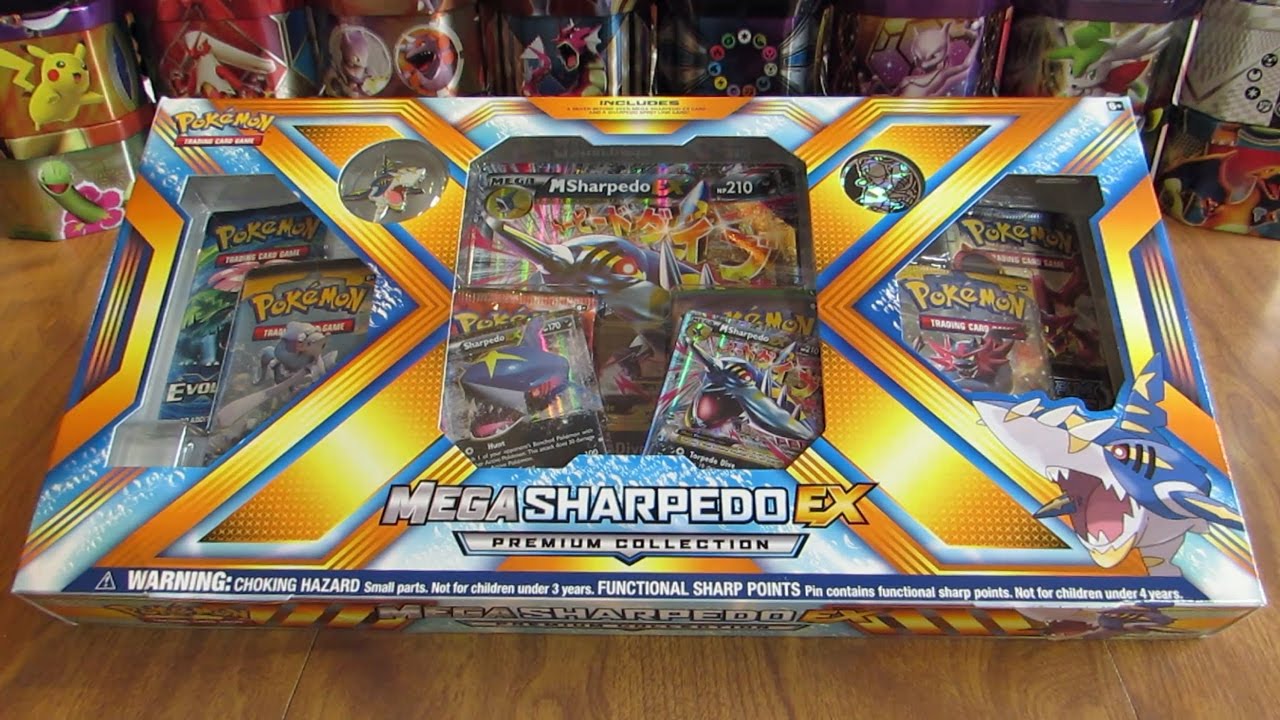 Распаковка коллекционного набора Mega Sharpedo EX Premium Collection Box