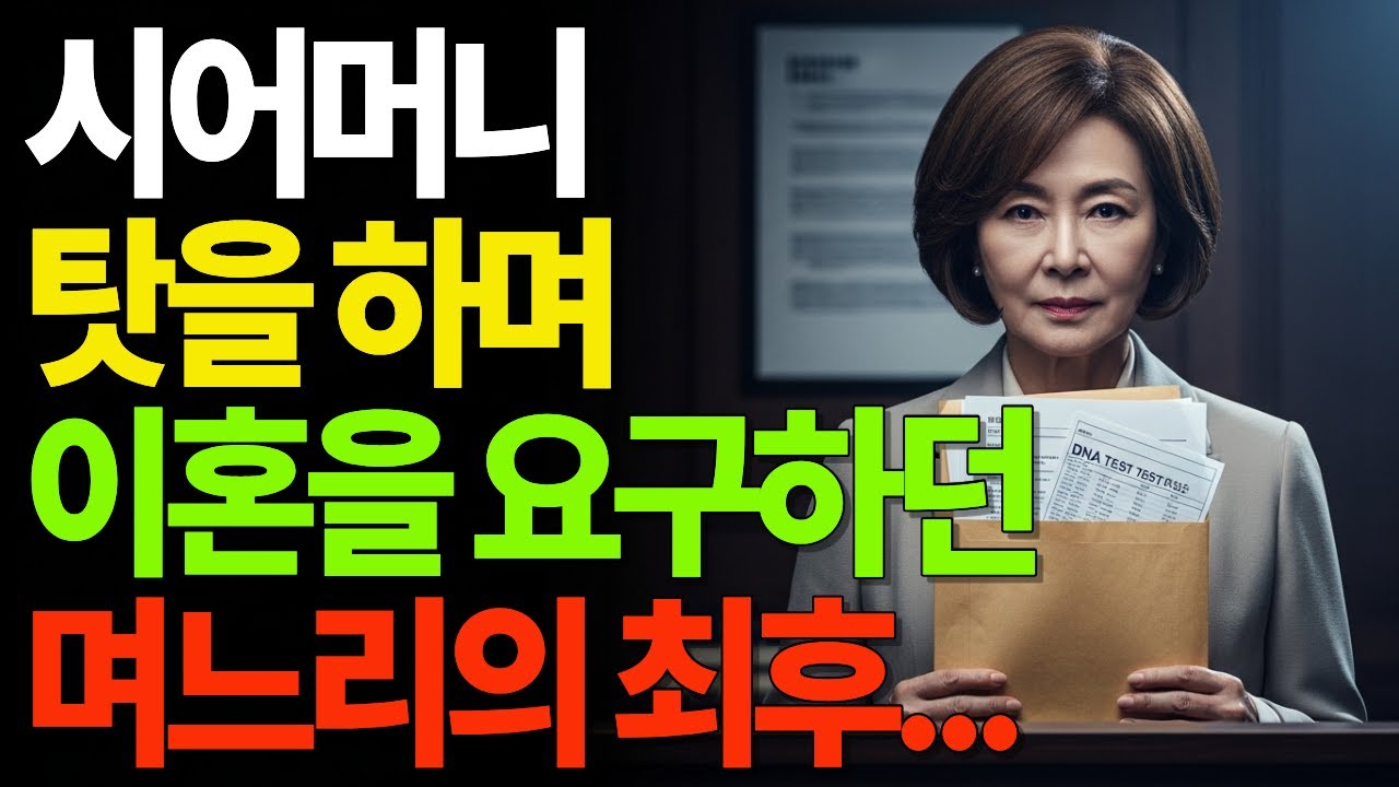 시어머니 탓을 하며 이혼을 요구하던 며느리의 최후
