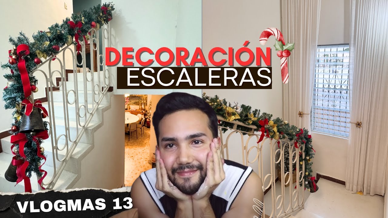 ✅TUTORIAL FACIL  ESCALERAS 😱 DECORACION DE NAVIDAD  vlogmas13