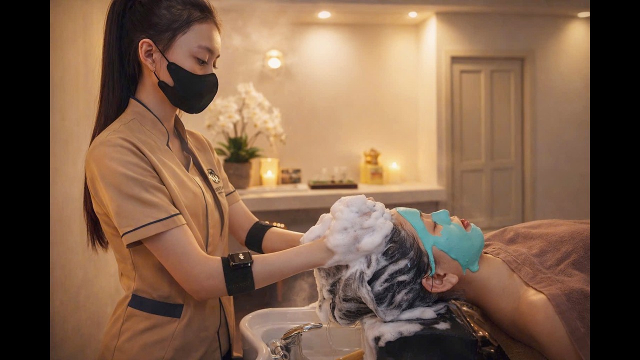 ASMR 😪 Relaxing Head Spa & Scalp Massage in Da Nang 🇻🇳