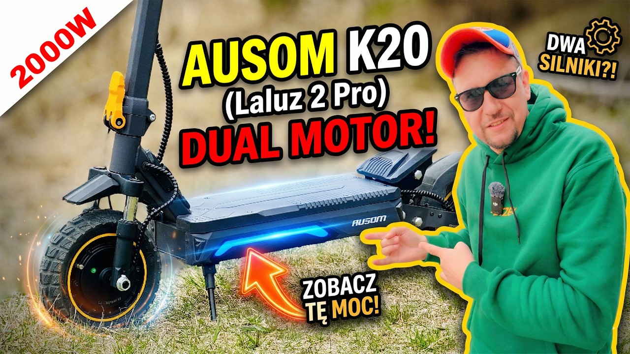 Ausom K20 Laluz 2 Pro dual motor | recenzja, speed test, offroad i zasięg - legalna hulajnoga