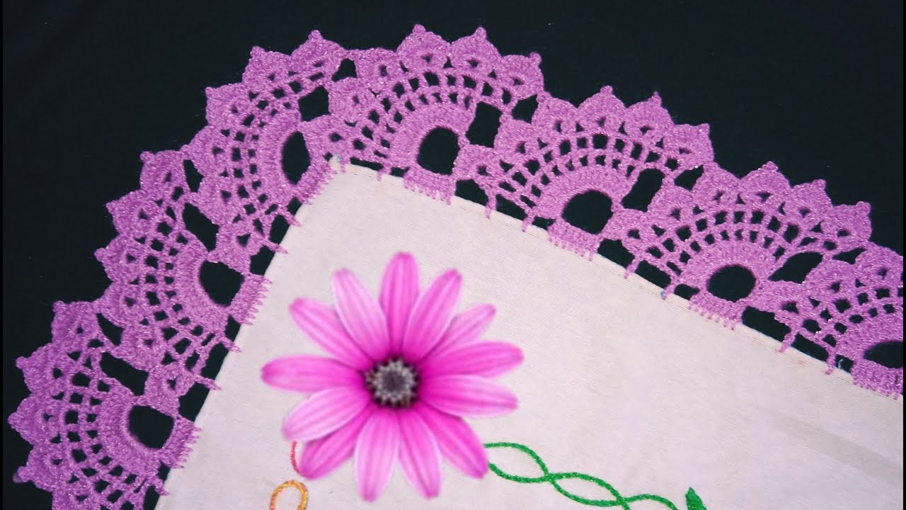 PUNTILLA NUM 534 BONITA Y FÁCIL,DE UNA VUELTA#crochet #arte #parati #manualidades #servilletas