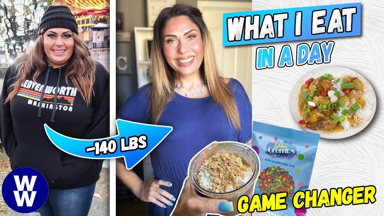 WHAT I EAT IN A DAY ON WW TO LOSE 140 POUNDS - GAME CHANGER!! - HAWAIIAN CHICKEN & RICE!