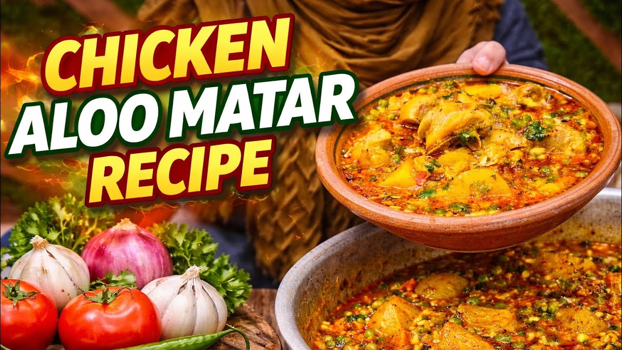 Chicken Aloo Matar Ka Salan Recipe | Taste Salan Aloo Matar 