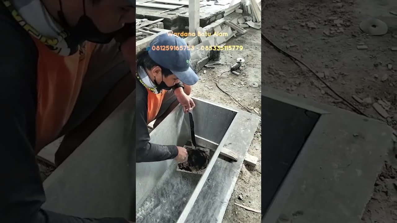 Pengrajin batu nisan dan kijing makam dari marmer - batu onyx dan batu granit