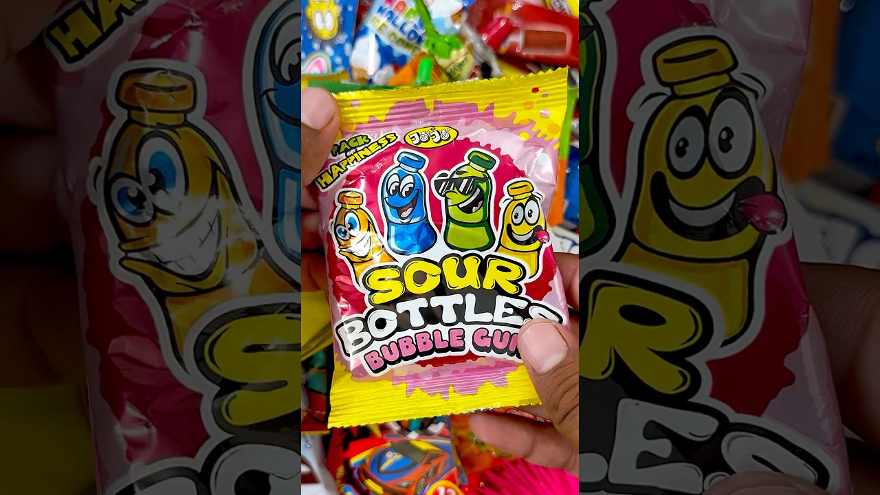Sour BOTTLES Bubble gum #shorts