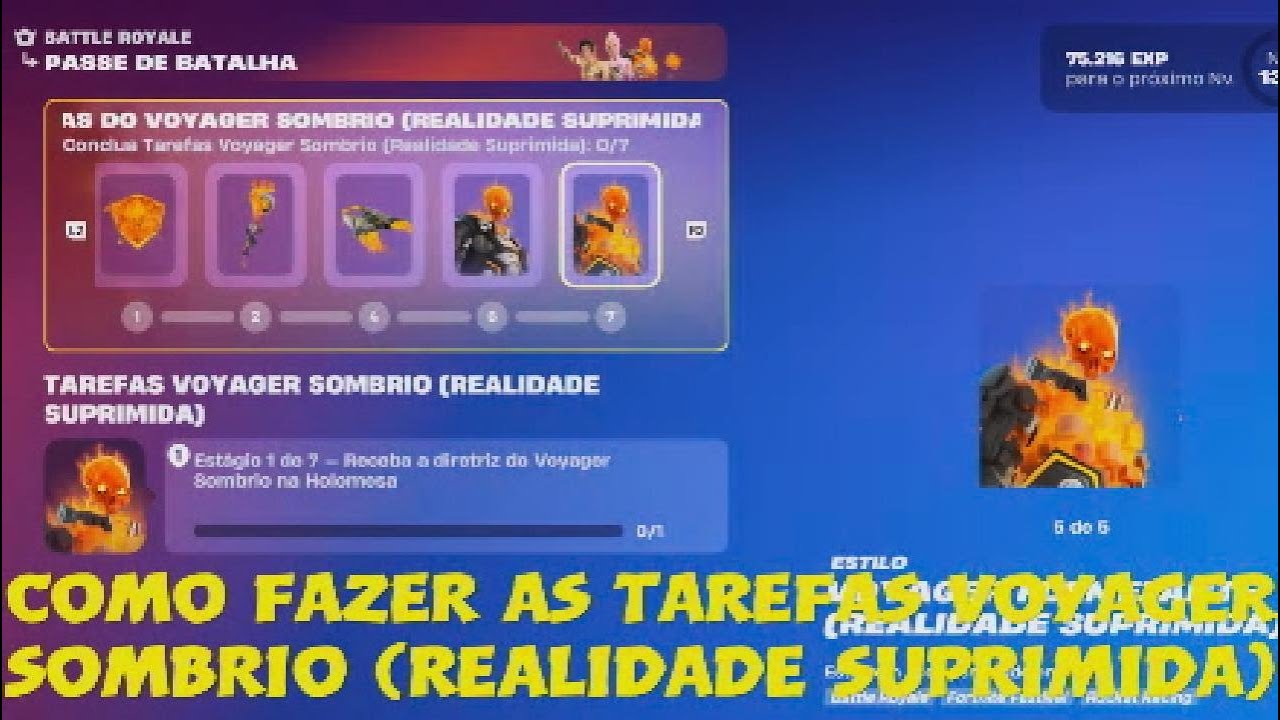 Como fazer as Tarefas Voyager Sombrio (Realidade Suprimida)