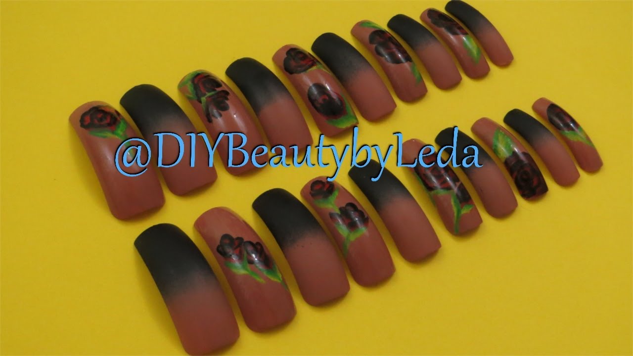 GNbL - OOAK Rose nail art