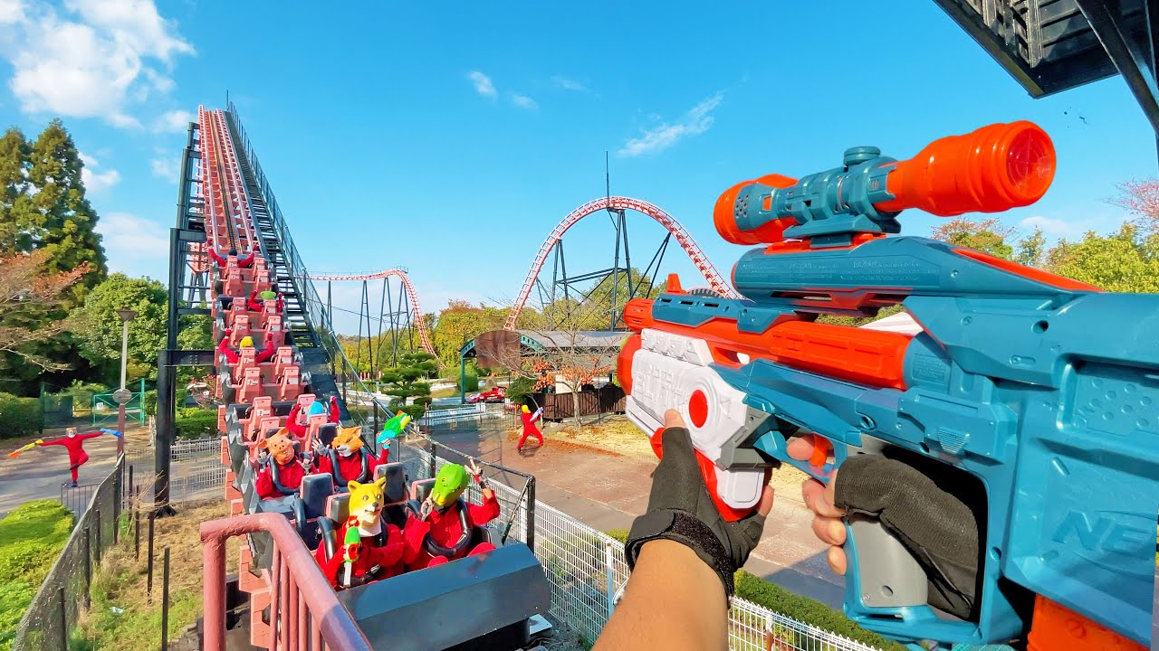 Nerf War | Amusement Park Battle 24 (Nerf First Person Shooter)