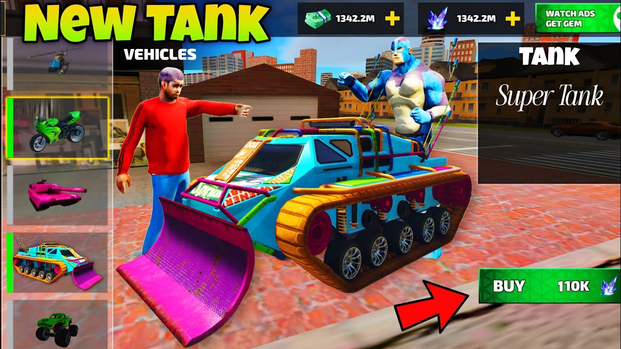 Rope Hero Buy New Tank In Rope Hero Vice Town | Rope Hero Vice Town | New Update