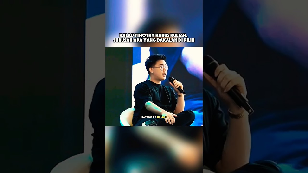 kalau timothy harus kuliah, jurusan apa yg di pilih#timothyronald #akademicrypto #kuliah #education