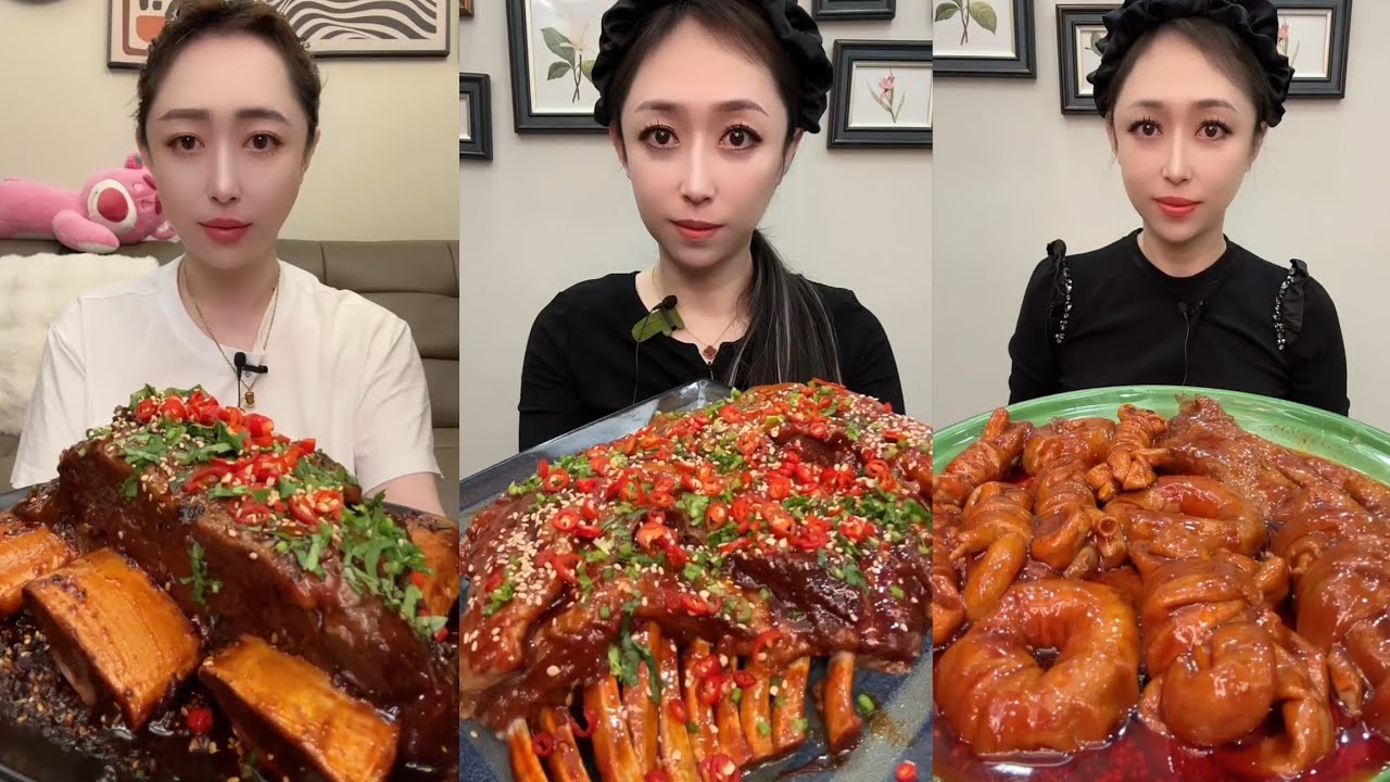 Mukbang #02:Eat rib belly braised pork intestine belly boil #mukbang #yummy #delicious 