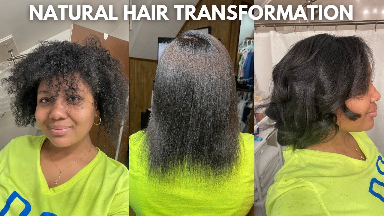 VLOGMAS EP 11: Natural Hair Transformation: Blow Out + Flat Iron + Hair Cut, Curl, Style | ft Desade
