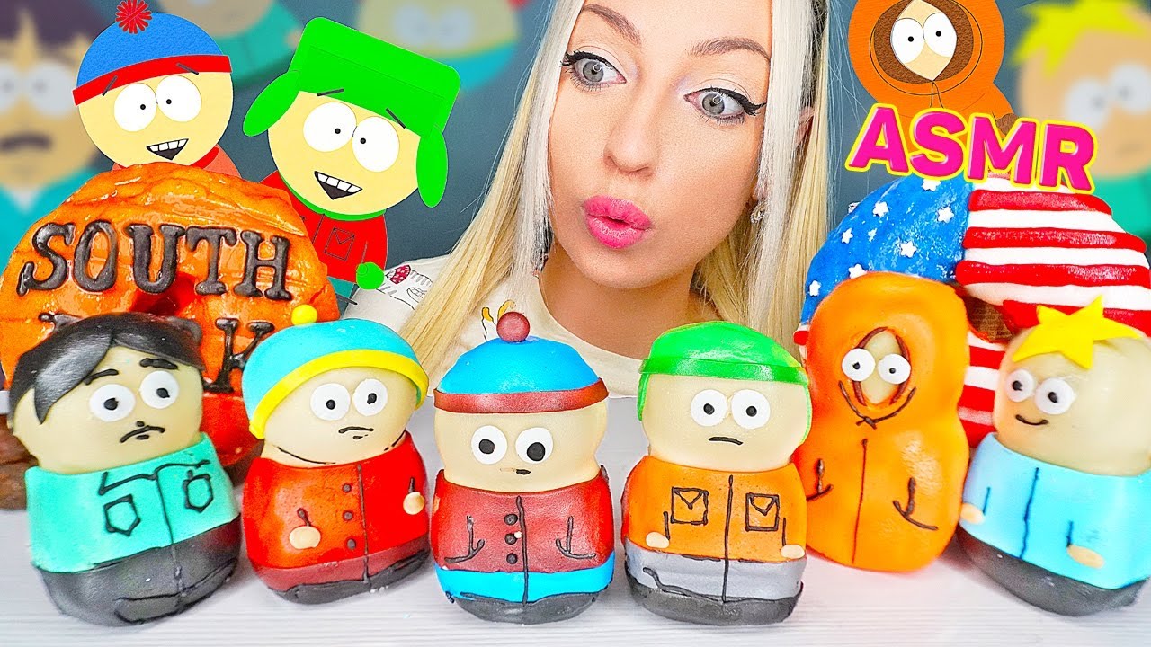 ASMR EATING EDIBLE SOUTH PARK, CAKE POPS, DONUTS, 먹을 수 있는, 케이크 먹방 (DESSERT, SWEET FOOD) MUKBANG 먹방
