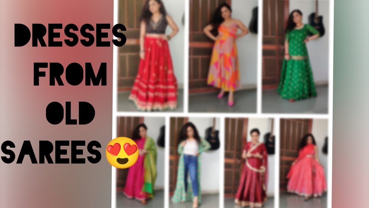 Dresses from old saares |reuse old sarees| #outfitfromscratch  #reuseoldsarees #designerwear