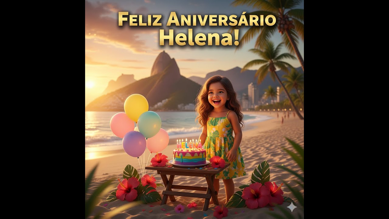 Feliz Anivers&aacute;rio Helena 🎂 Brazilian Happy Birthday Song | M&uacute;sica Personalizada para Helena