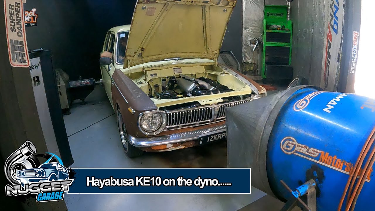 Hayabusa Turbo Powered KE10 Corolla on the Dyno.