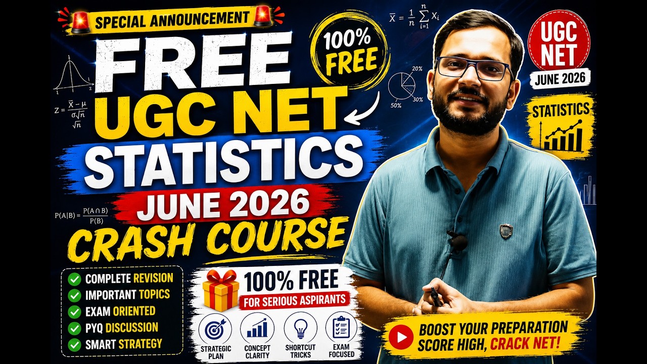 UGC NET Statistics June 2026 Crash Course