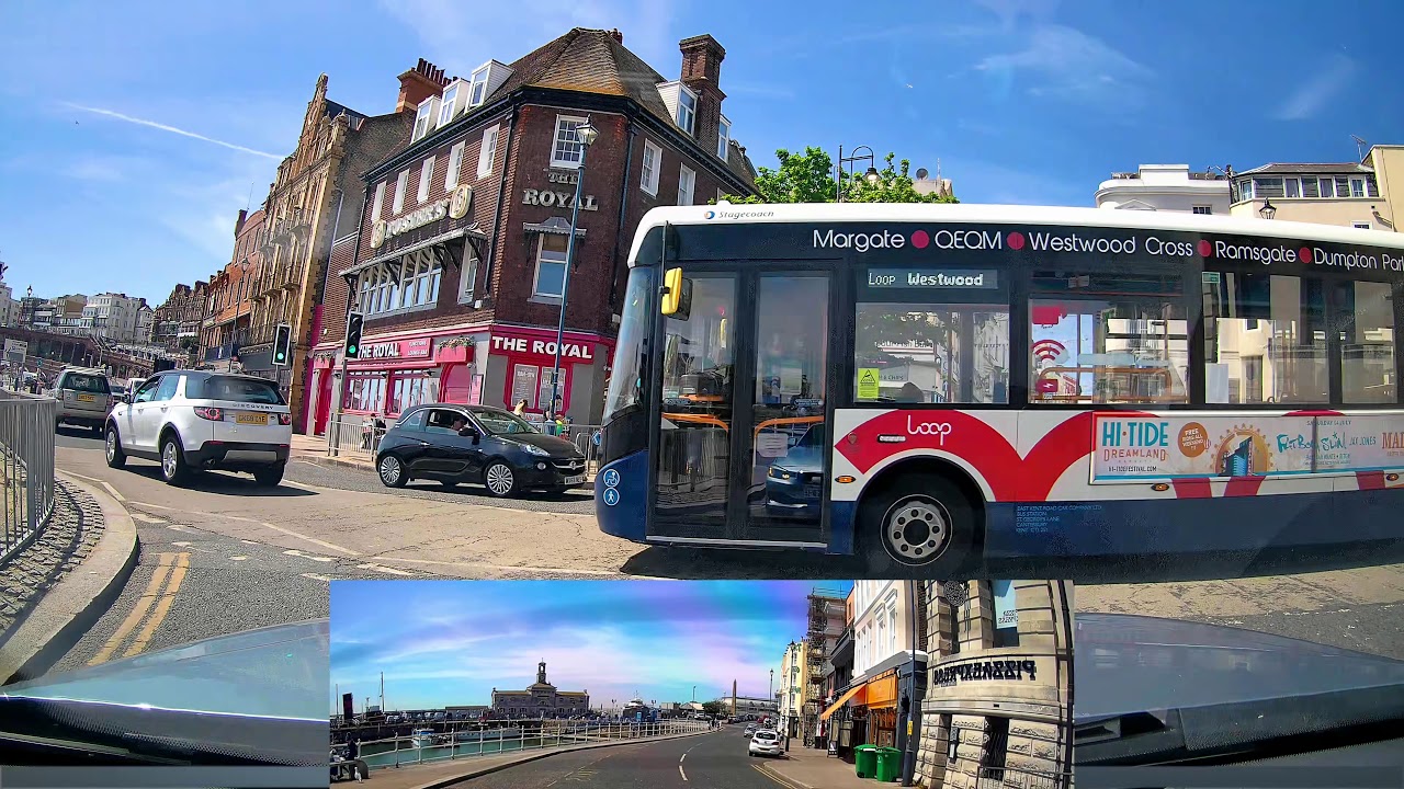 Ramsgate Tour 4K 2020 Sea Front/View in 6 minutes by Car. Beach, Yacht Marina, Pier, Sands, Harbour