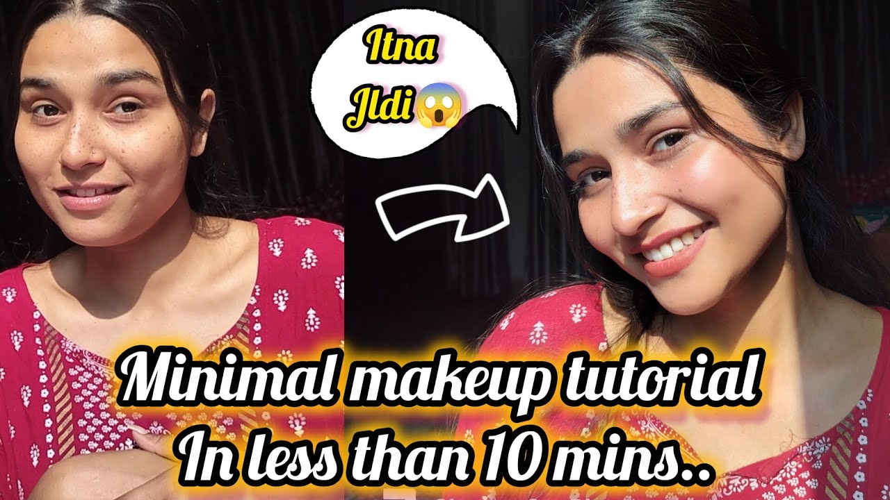 Minimal or basic makeup in less than 10 mins 🎯||Tanisha Rajawat||#explore #viral #hack #makeup #vlog