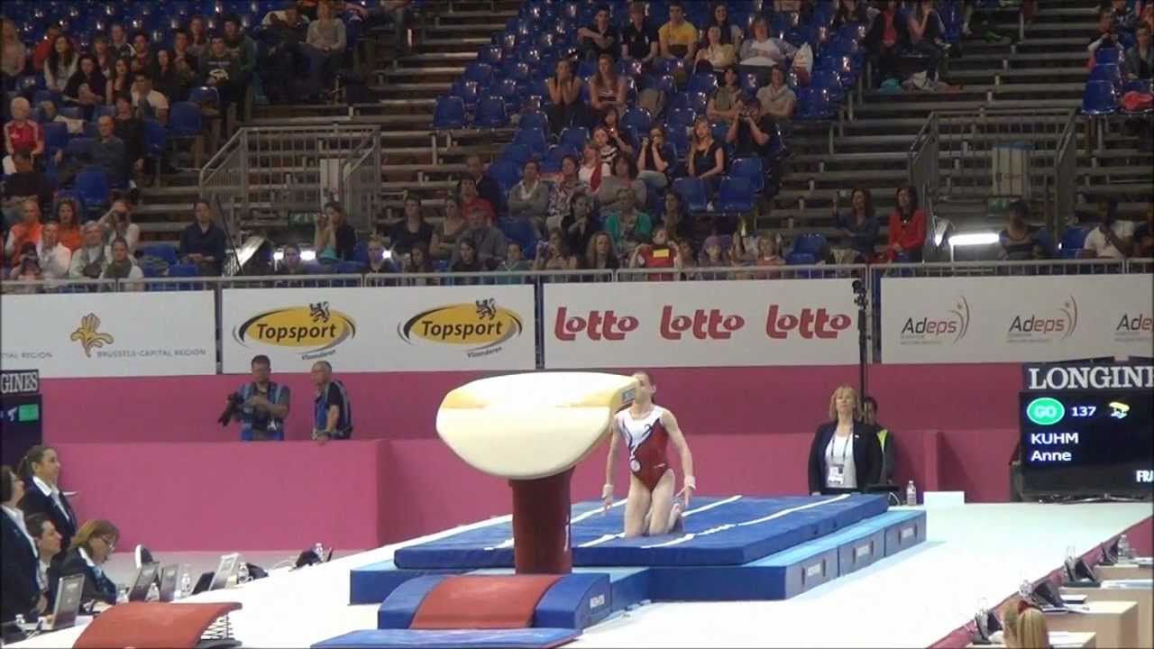 Anne Kuhm - Team qualif - FX - VT - UB - BB - Bruxelles - 10 mai 2012 - European championship.wmv