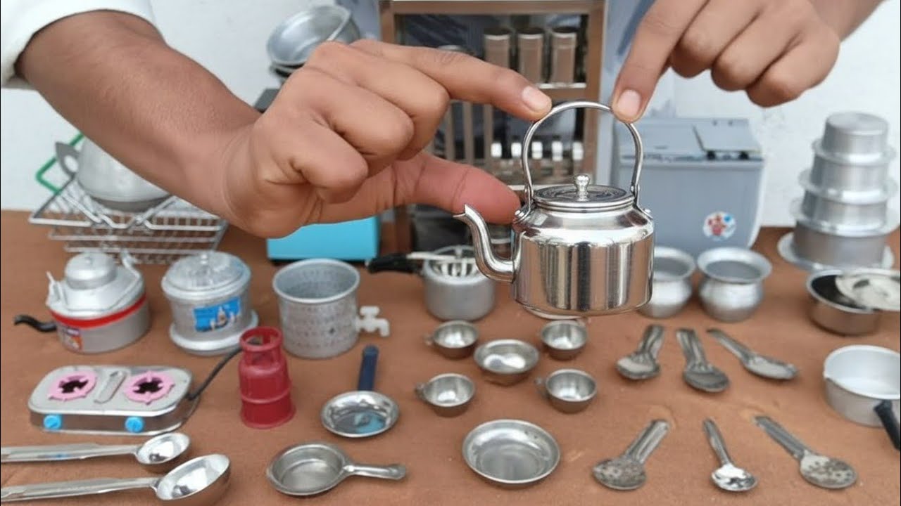 4:14 Миниатюрный стальной кухонный набор | Обзор всей коллекции!