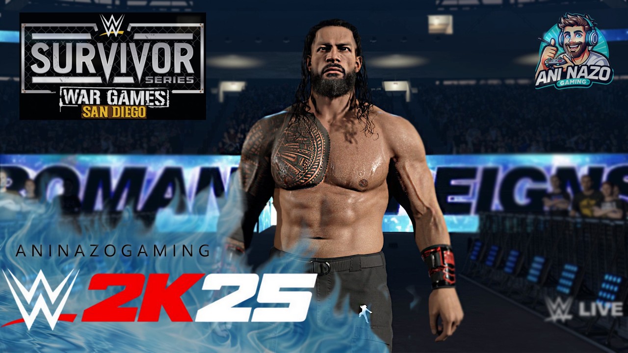 ROMAN REIGNS - SS'25 WAR GAMES ATTIRE - WWE 2K26 Concept w/ GFX and Theme #wwe2k25 #wwe2k26
