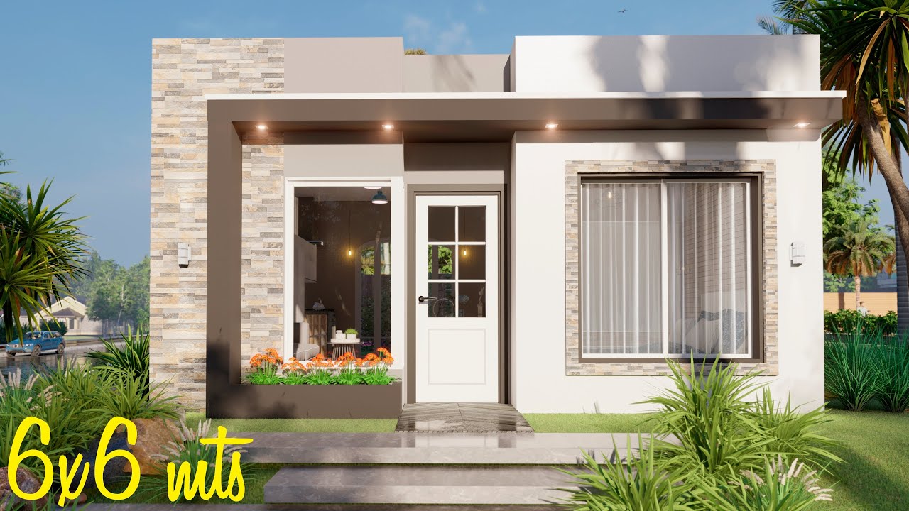 Casa de 6x6 metros | Planos de casas pequeñas pero bonitas