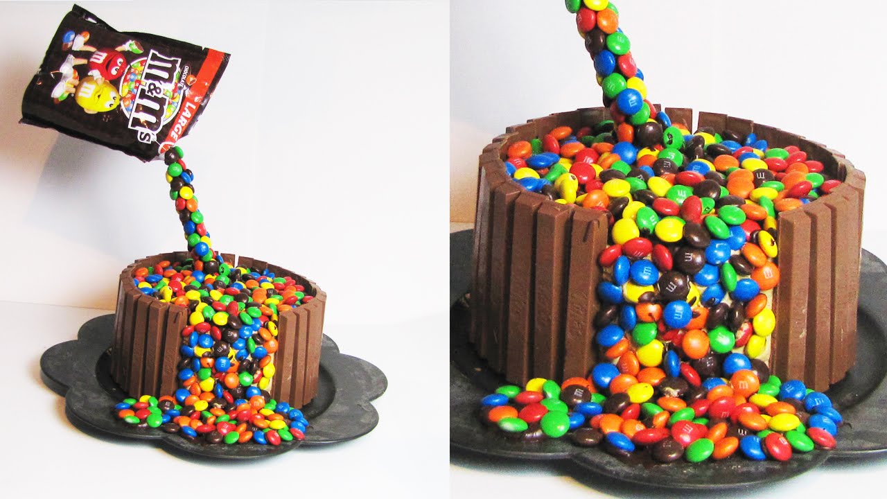 M&M - KITKAT ILLUSION CAKE DECORATIE TUTORIAL | Verjaardags Taart