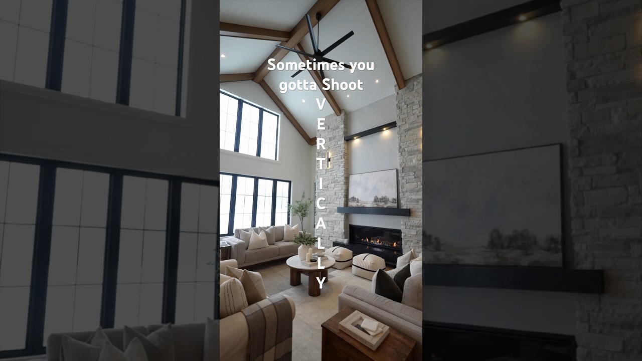 Large ceilings demand to be captured in a vertical format. 