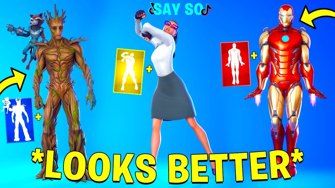 Legendary Dances & Emotes Looks Better With These Skins (Iron Man, Groot, Thor, Say So Tik Tok)