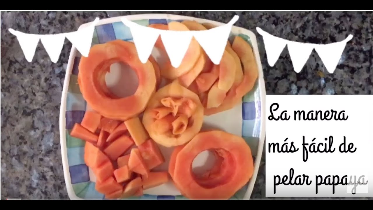 Como pelar una papaya sin cuchillo, lo has estado haciendo mal!!!