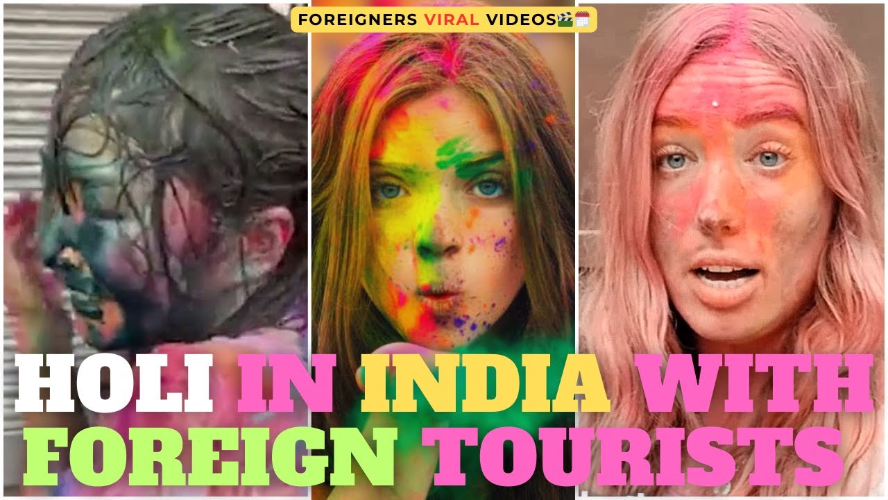 Holi in India with Foreign Tourists – Amazing Festival Moments | Real Reactions!