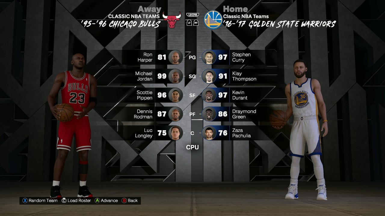 NBA 2K26 - 1995–96 Chicago Bulls @ 2016–17 Golden State Warriors - Full Game Simulation