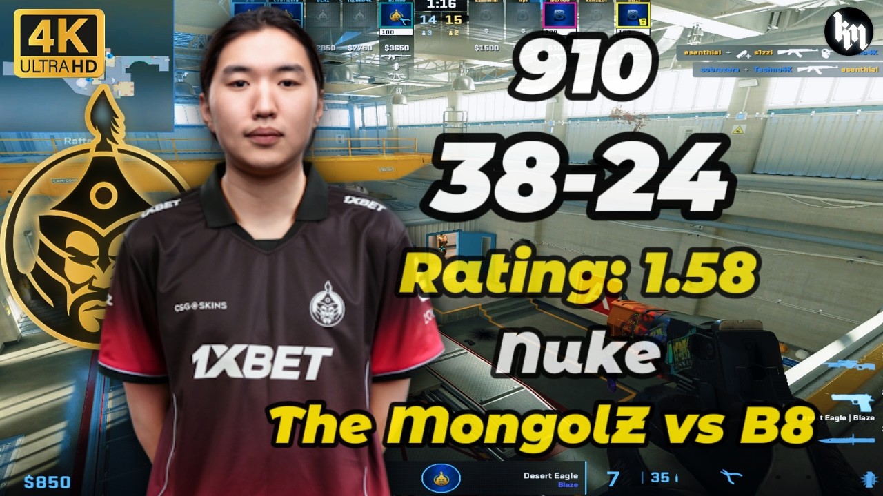 910 (38-24) The MongolZ vs B8 (Nuke) | PGL Cluj-Napoca 2026 #cs2 #TheMongolZ #910