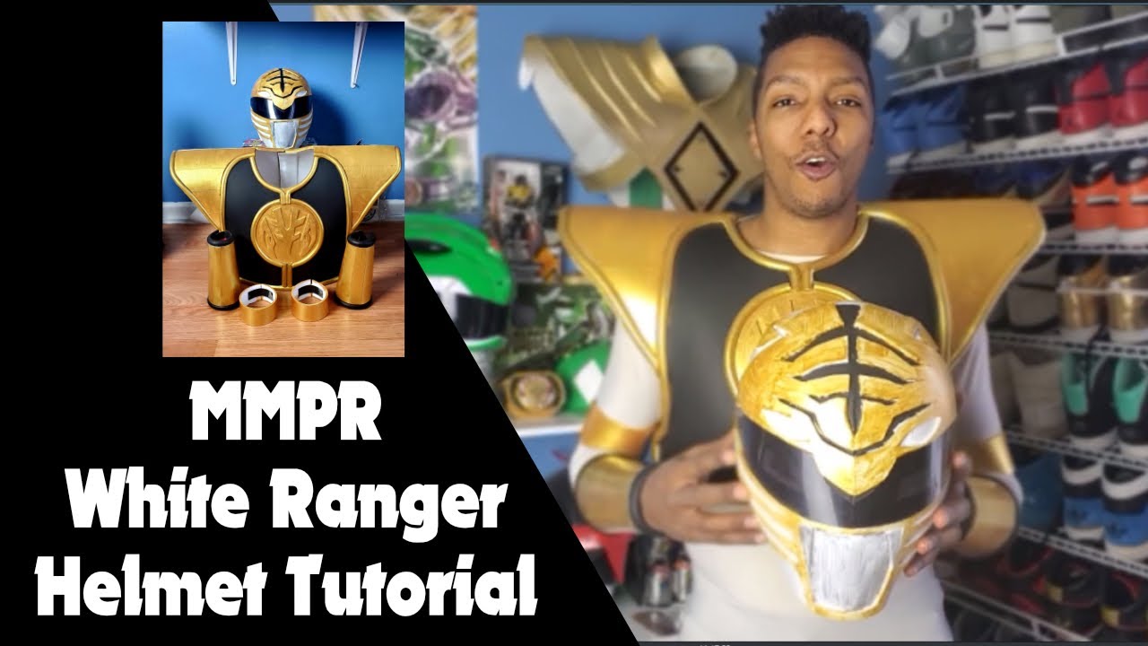 DIY White Ranger Helmet tutorial | Mighty Morphin Power Rangers